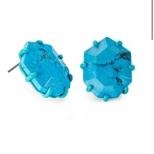Kendra Scott Morgan Matte Stud Earrings In Aqua Howlite